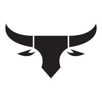 visage noir vache ou buffle moderne logo design vecteur symbole graphique icône signe illustration idée créative