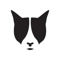 tête visage chien boston terrier logo symbole icône vecteur conception graphique illustration idée créatif