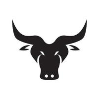 visage vache noire logo design vecteur graphique symbole icône signe illustration idée créative