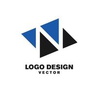 création de logo de lettre n moderne vecteur
