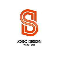 créatif s lettre dessin au trait logo modèle vecteur