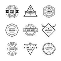 collection de badges de marque rétro vintage vecteur