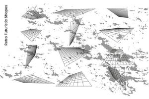 formes futuristes rétro. conception de vecteur d'ornement memphis