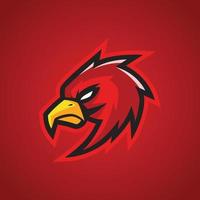 logo esports faucon rouge vecteur