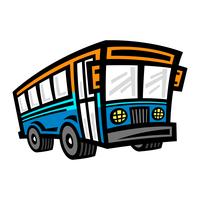 Icône de vecteur de bus de ville bus