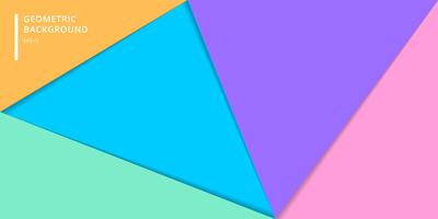 Site Web de bannière modèle d&#39;arrière-plan de style papier coloré en couches. Triangles géométriques abstraits pour brochures, affiches, cartes, prospectus, dépliants, etc. vecteur