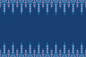 rose et bleu sur bleu marine. motif géométrique oriental ethnique design traditionnel pour le fond tapis papier peint vêtements emballage batik tissu illustration vectorielle style de broderie vecteur