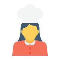 concepts de chef féminin vecteur