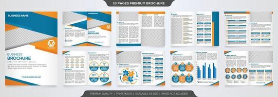 ensemble de modèles de brochures commerciales minimalistes avec un style simple et une mise en page moderne vecteur