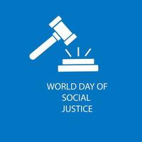 journée mondiale du social et de la justice vecteur