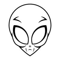 Illustration vectorielle tête extraterrestre vecteur