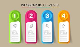 modèle de zone de texte moderne, bannière d'infographie vecteur