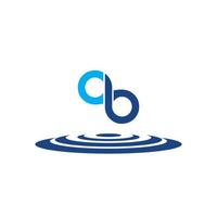 logo bleu lettre cb. monogramme cb, symbole de logo vectoriel simple.