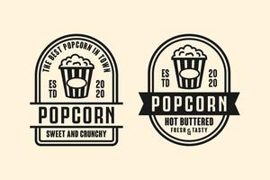 collection de logo de conception de vecteur de pop-corn