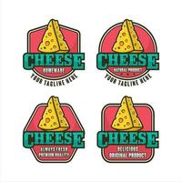 collection de logos premium de conception de fromage vecteur