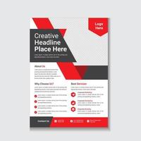 modèle a4 de conception de flyer de brochure commerciale rouge créative. illustration vectorielle vecteur