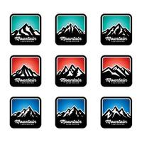 collection de vecteurs de modèles de logo de montagne vecteur