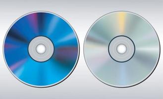 disque cd dvd isolé avec un tracé de détourage. vecteur