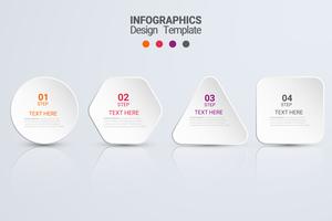 Infographie avec étapes et options vecteur