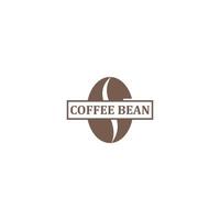 modèle de logo de grain de café sur fond blanc vecteur
