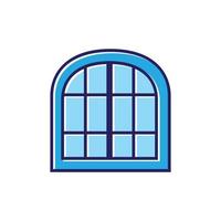 illustration de conception d'icône de vecteur de logo coloré de ligne classique de fenêtres