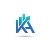lettre ka création de logo marketing commercial vecteur