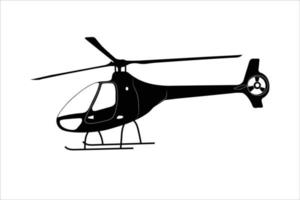 illustration vectorielle d'hélicoptère dans un graphique vectoriel noir. icône d'hélicoptère. air, hélicoptère, icône de transport, design plat. vecteur eps 10