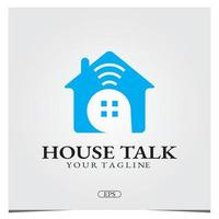 House talk logo premium modèle élégant vecteur eps 10