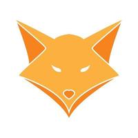 tête de visage orange renard moderne logo symbole icône vecteur conception graphique illustration idée créative