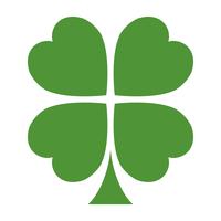 Trèfle irlandais chanceux pour la Saint-Patrick vecteur