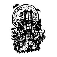 Maison hantée d&#39;Halloween vecteur