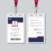 modèle de conception de carte d'identité simple. vecteur de modèle de carte d'identité professionnelle pour employé.