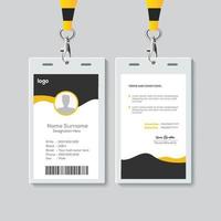 modèle de conception de carte d'identité simple. vecteur de modèle de carte d'identité professionnelle pour employé.