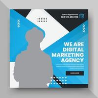 nous sommes une agence de marketing créative modèle de bannière de publication de médias sociaux instagram carré moderne vecteur