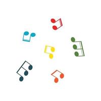 conception de note de musique icône vector illustration