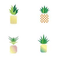 fond d'illustration vectorielle logo ananas vecteur