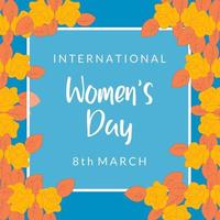 8 mars. bonne journée internationale de la femme avec des fleurs vecteur