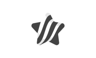star créative noir blanc couleur logo entreprise moderne vecteur