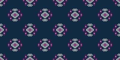 fond de fleur ethnique. motif harmonieux de broderie tribale, folklorique et de style mexicain. ornement d'art géométrique aztèque print.design pour tapis, papier peint, vêtements, emballage, tissu, couverture, textile vecteur