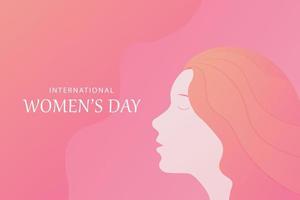 bannière de fond de la journée internationale de la femme heureuse dans un style papier vecteur