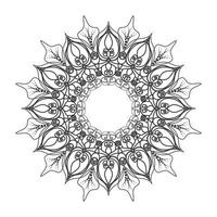 motif circulaire en forme de mandala pour le henné vecteur