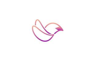 oiseau animal vecteur stock avec logo coloré icône design collection abstraite isolée