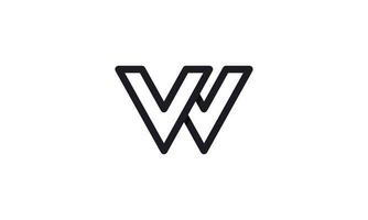 lettre créative abstraite w pour logo et monogramme vecteur