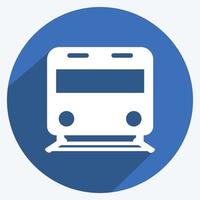 icône de métro dans un style branché grandissime isolé sur fond bleu doux vecteur