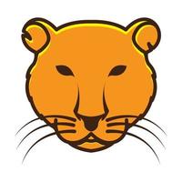 tête d'animal coloré tigre logo symbole vecteur icône illustration design