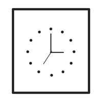 horloge carrée minimaliste logo symbole icône vecteur conception graphique illustration