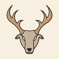 tête de cerf brun moderne logo design vecteur icône symbole illustration