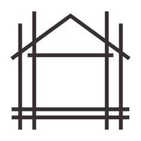 maison construction lignes architecte logo vecteur symbole icône conception graphique illustration