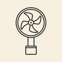 ventilateur électrique ligne hipster logo symbole icône vecteur conception graphique illustration idée créatif