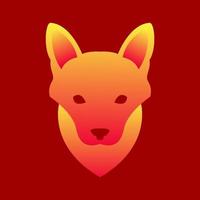 abstrait animal renard tête fort logo symbole vecteur icône conception graphique illustration